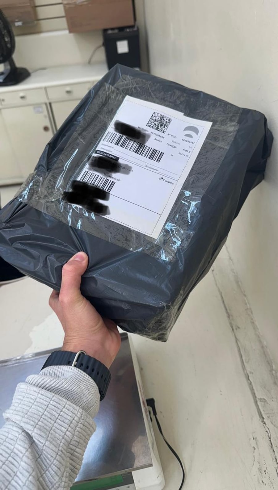 Pedido Bearsvila embalado e postado nos Correios