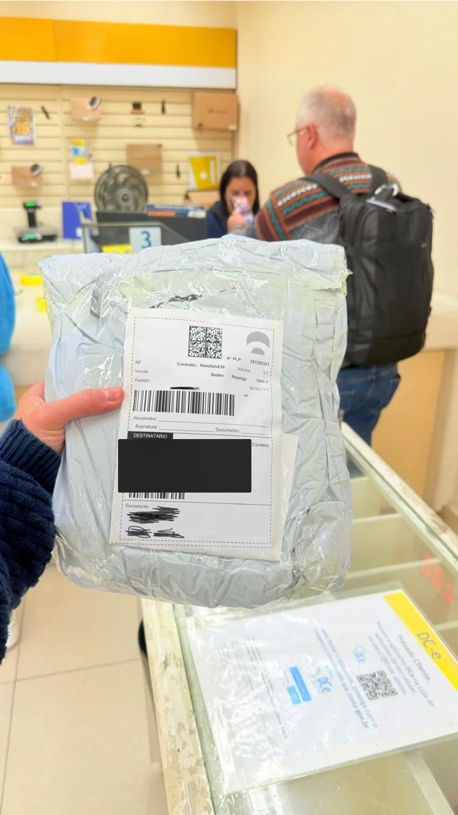 Pedido Bearsvila postado nos Correios